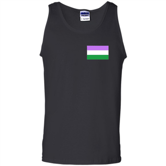 LGBTQ T-shirt Genderqueer Pocket Flag T-shirt Black