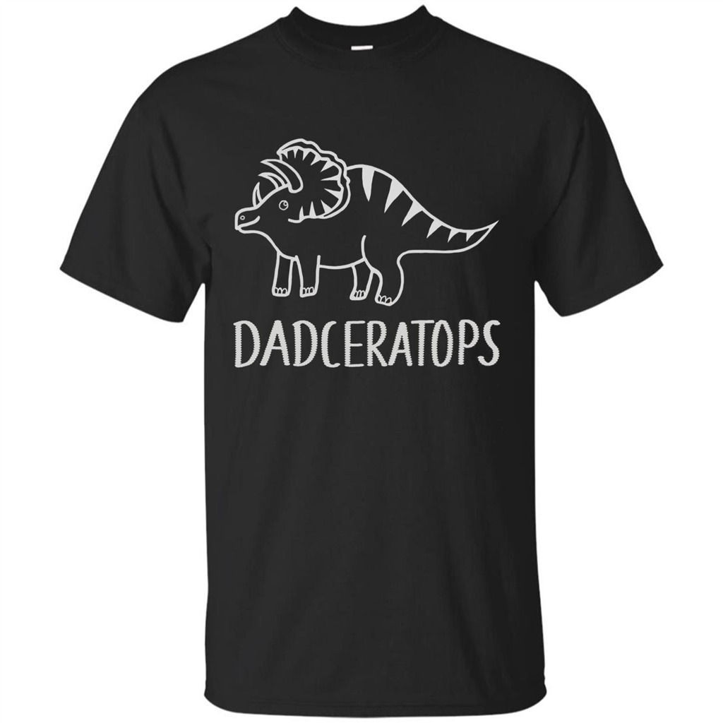 Dinosaur Family Triceratops T-shirt Black