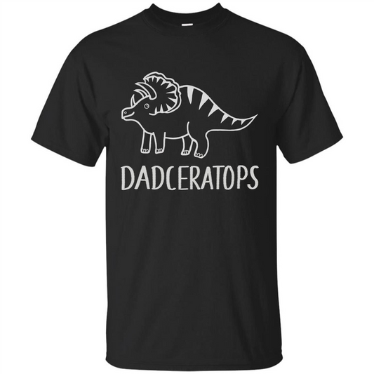 Dinosaur Family Triceratops T-shirt Black