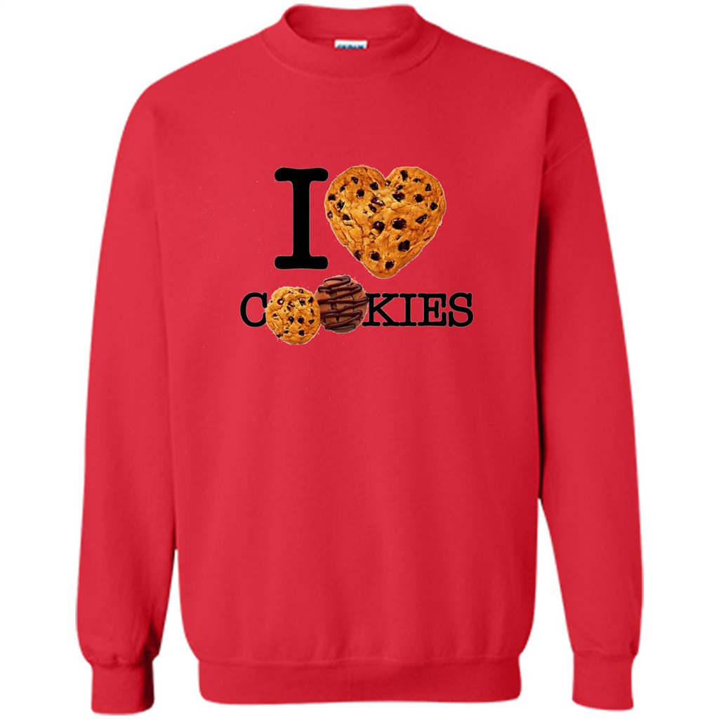 I Love (Heart) Cookies T-shirt Red