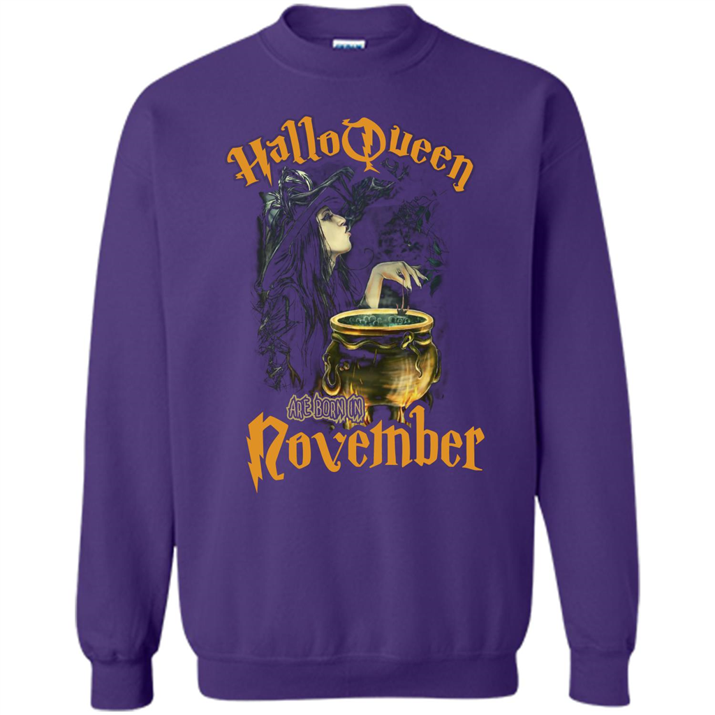 HalloQueen Are Born In November T-shirt Purple