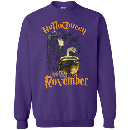 HalloQueen Are Born In November T-shirt Purple