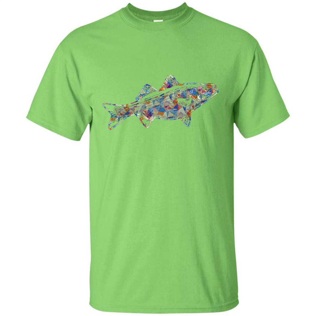 Striped Bass T-shirts - Love Striped Bass Colorful T shirts Lime