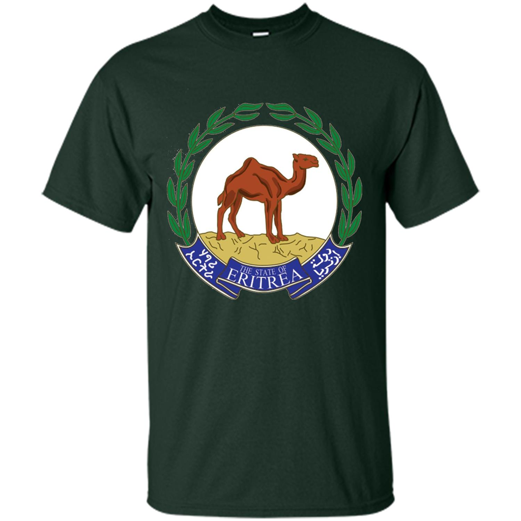 Eritrea Emblem T-shirt National Heritage Pride Forest Green