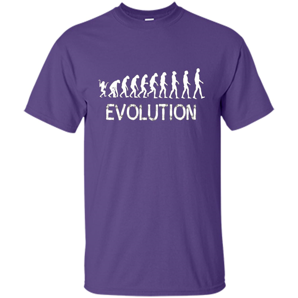 Evolution Biology Monkey To Human T-Shirt Purple