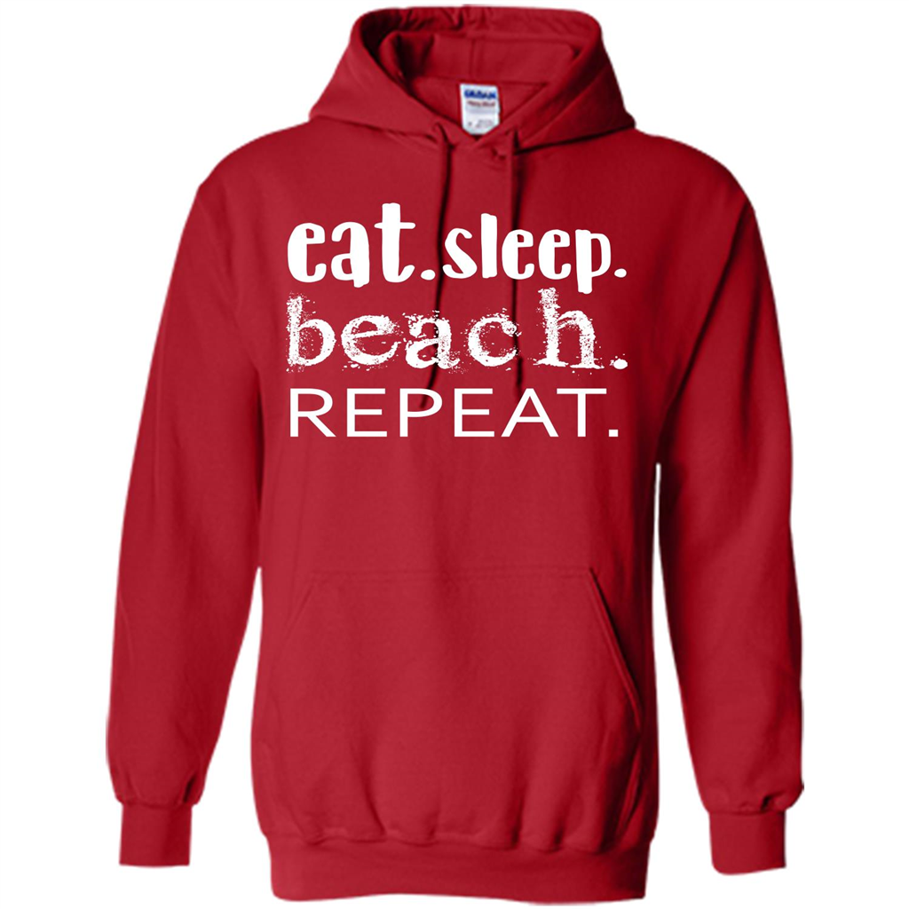 Eat Sleep Beach Repeat T-shirt Red