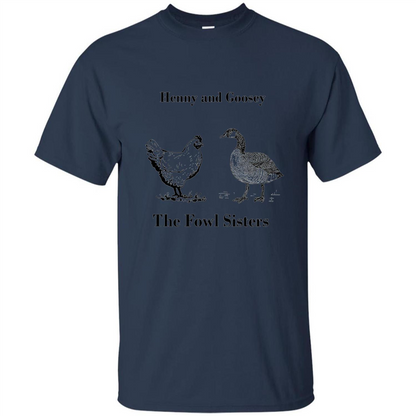 Henny and Goosey The Fowl Sisters T-shirt Navy