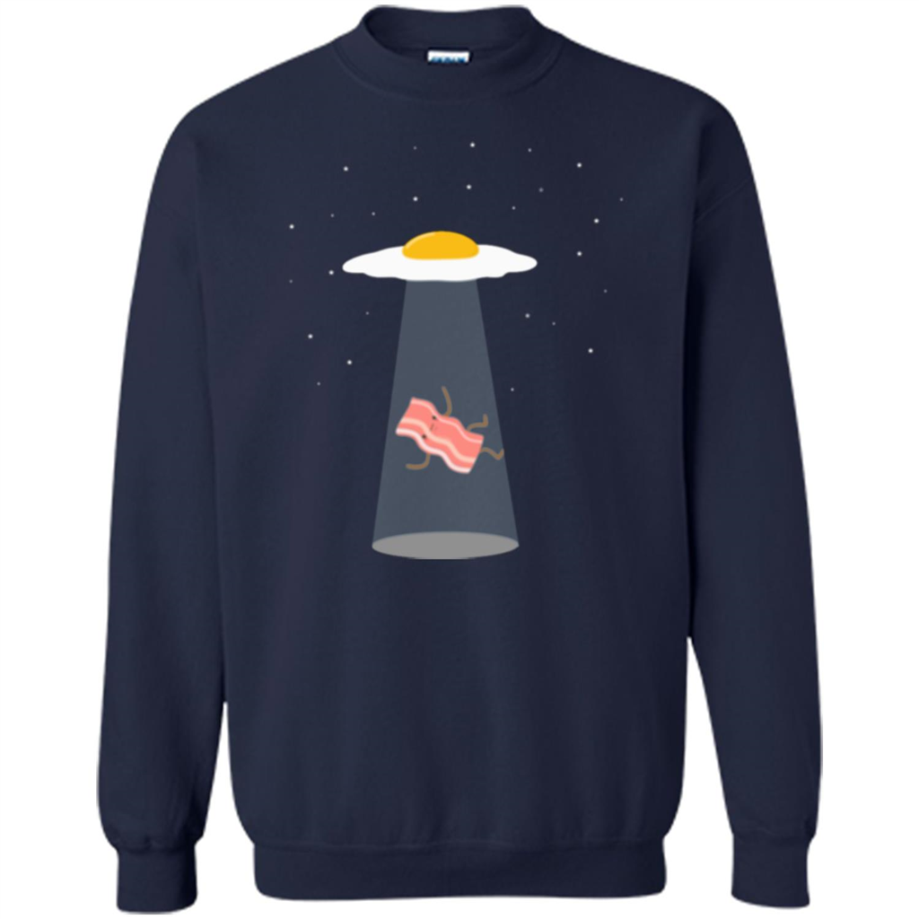 Cute Funny Bacon And Eggs UFO Navy