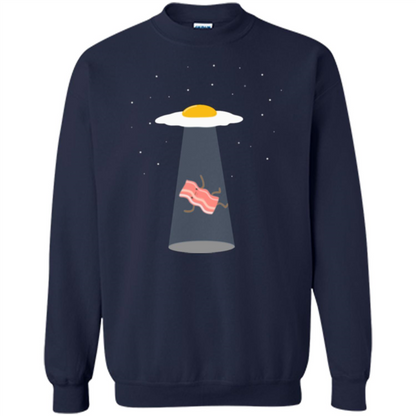 Cute Funny Bacon And Eggs UFO Navy