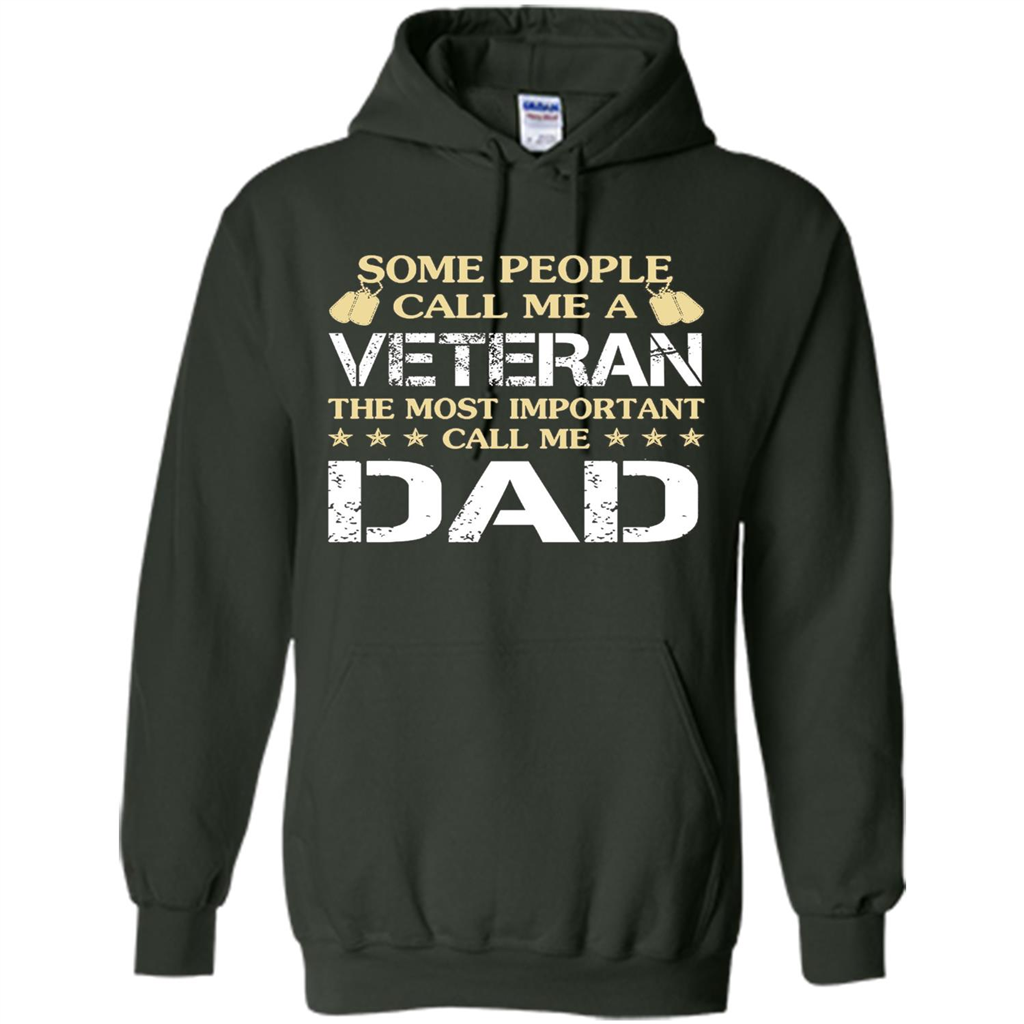 Fathers Day T-shirt The Most Important Call Me Dad Forest Green