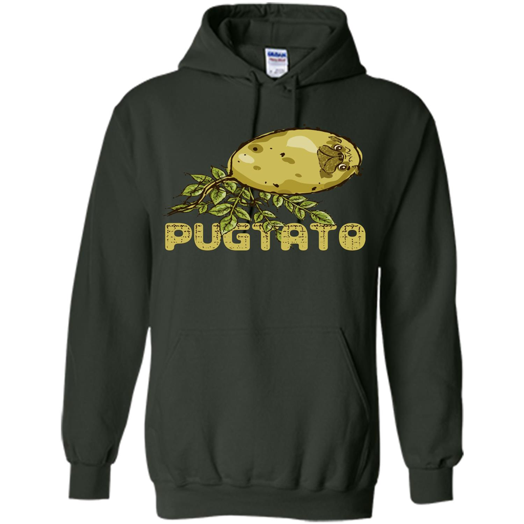 Pug Love Pug And Potato T-shirt Forest Green