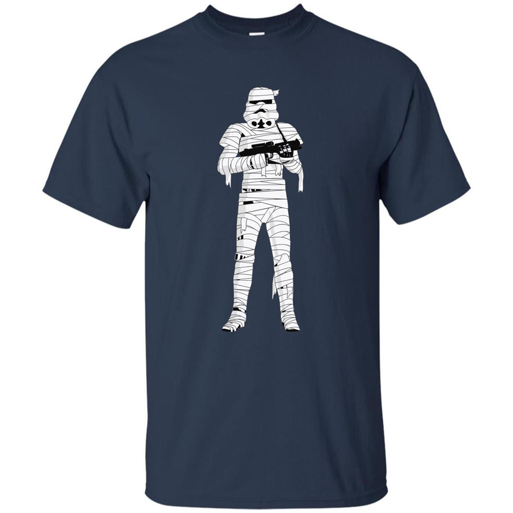 Stormtrooper Mummy Wraps Halloween T-Shirt Navy