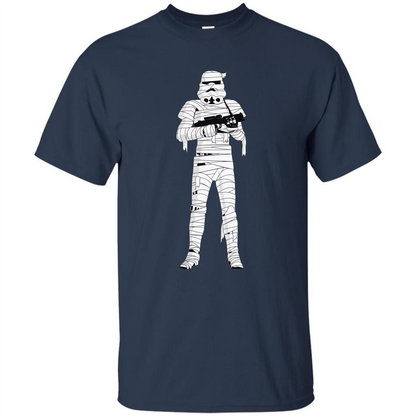 Stormtrooper Mummy Wraps Halloween T-Shirt Navy