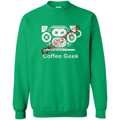 Coffee Lover T-shirt Certified Coffee Geek Irish Green
