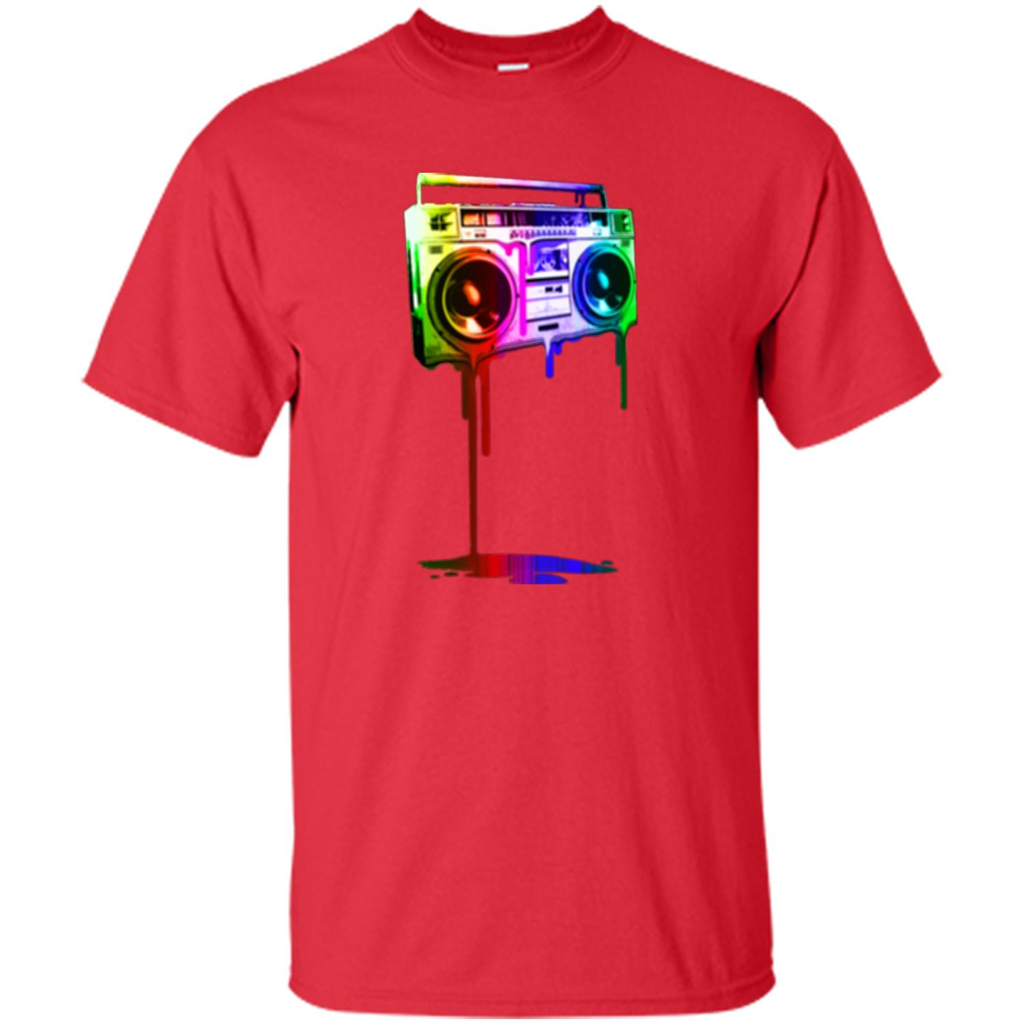 Melting Boombox Digital Rainbow Look Red