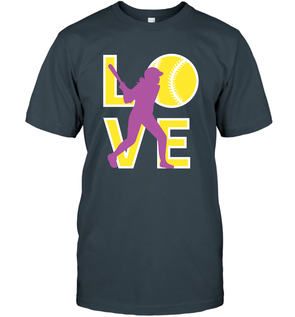 Love Baseball Shirt T-Shirt T-Shirt Charcoal