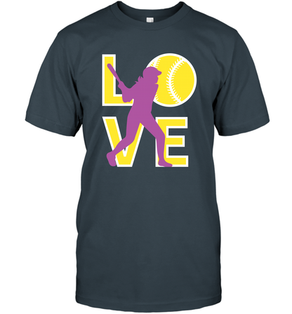 Love Baseball Shirt T-Shirt T-Shirt Charcoal