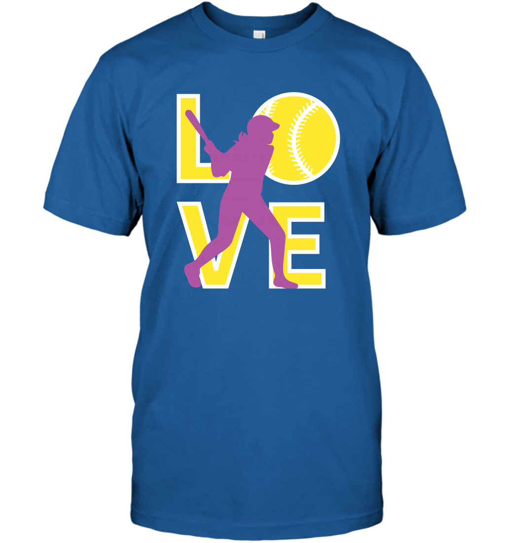 Love Baseball Shirt T-Shirt T-Shirt Royal