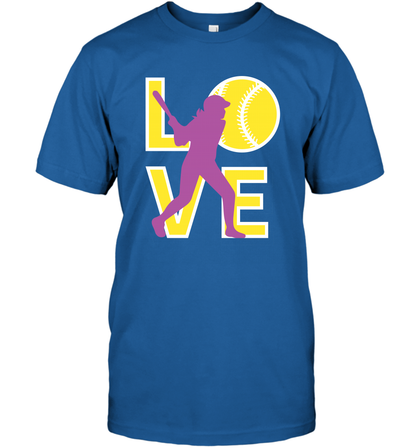 Love Baseball Shirt T-Shirt T-Shirt Royal