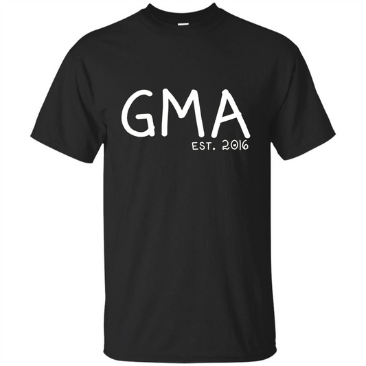 New Gma Shirt - Gma Est. 2016 Grandparents Day Black