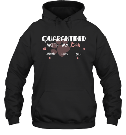 Stay home with my cats ( Customized Name ) Hoodie Hoodie Black
