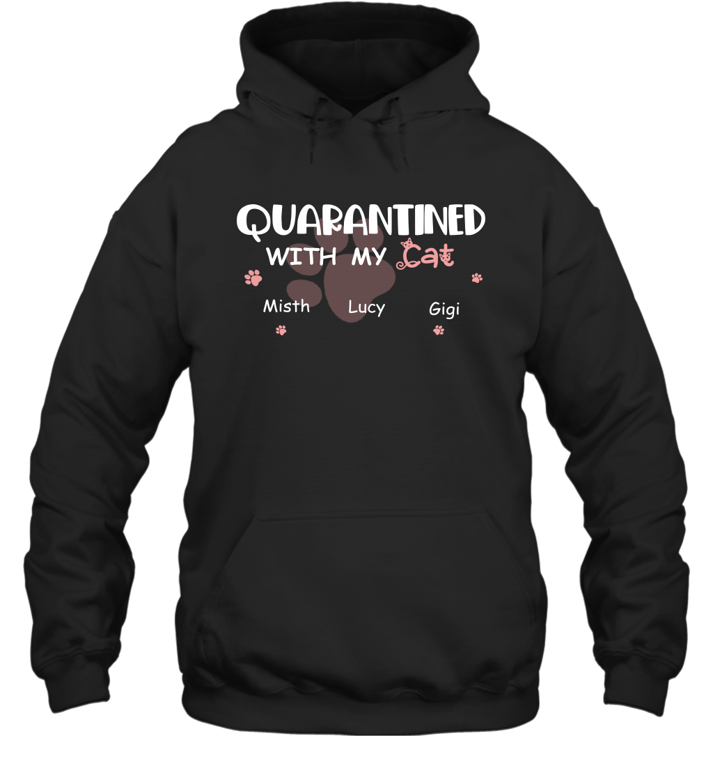 Stay home with my cats ( Customized Name ) Hoodie