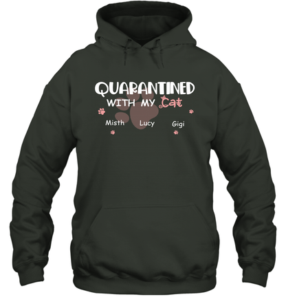 Stay home with my cats ( Customized Name ) Hoodie Hoodie Forest