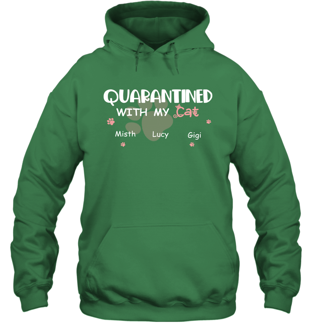 Stay home with my cats ( Customized Name ) Hoodie Hoodie Irish