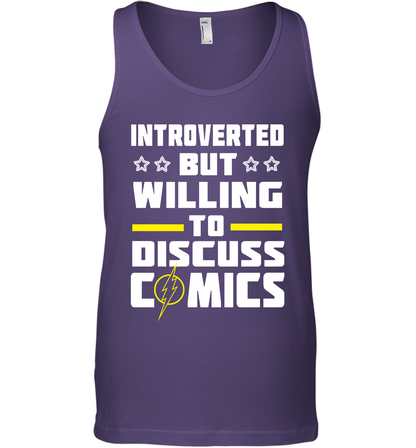 Introverted But Willing To Discuss Comics Shirt Tank Top Tank Top Purple
