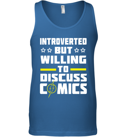 Introverted But Willing To Discuss Comics Shirt Tank Top Tank Top Royal