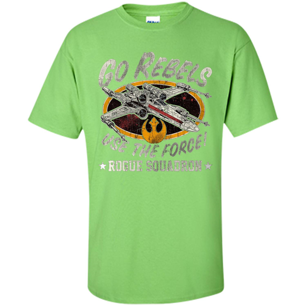 Rogue Squadron Graphic T-shirt Go Rebels Use The Force Lime