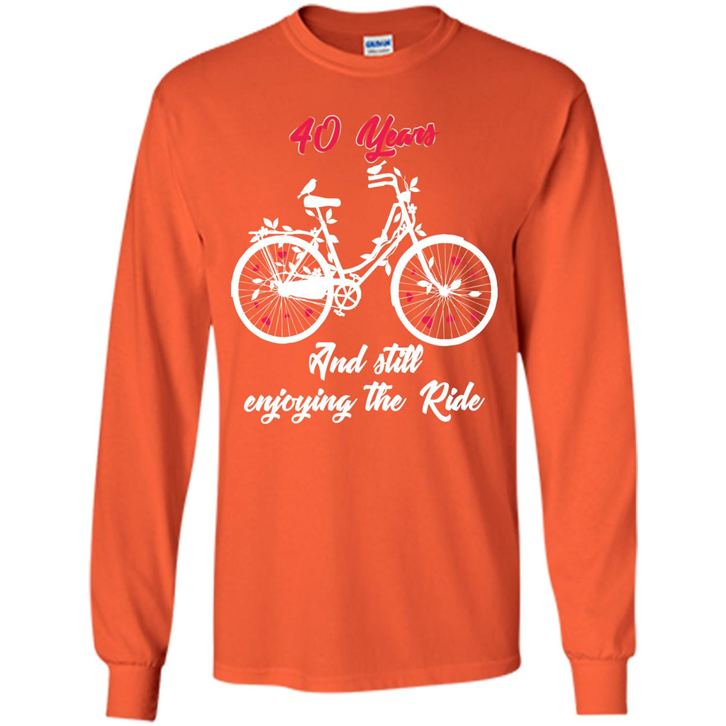 Anniversary T-shirt 40 Years And Still Enjoying The Ride Orange