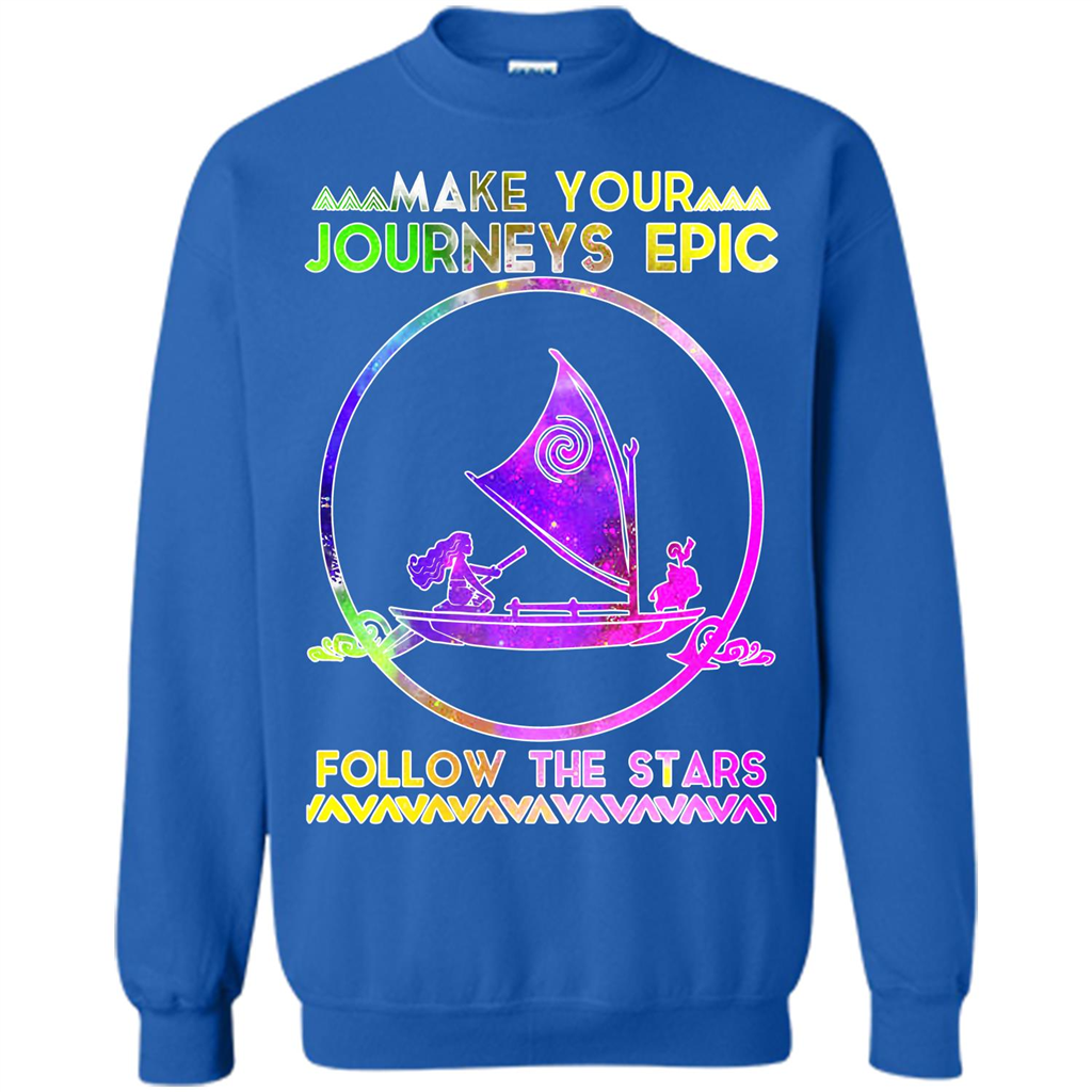 Movie T-shirt Make Your Journeys Epic Follow The Stars Royal