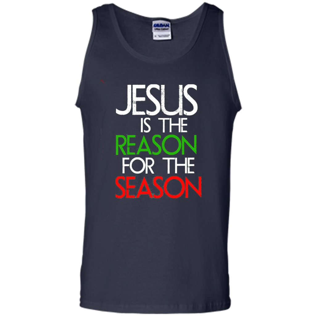 Jesus Is The Reason For The Season Christmas Christian T-Shirt Navy