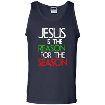 Jesus Is The Reason For The Season Christmas Christian T-Shirt Navy
