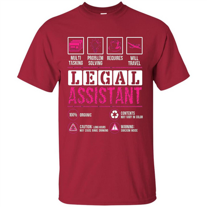 Legal Assistant T-shirt Funny Legal Assistant T-shirt Cardinal