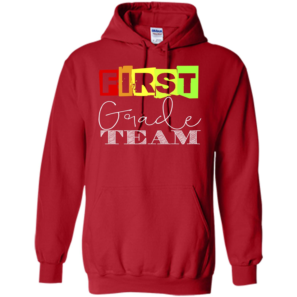 First Grade Team T-shirt School Day T-shirt Red