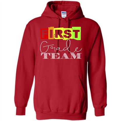 First Grade Team T-shirt School Day T-shirt Red