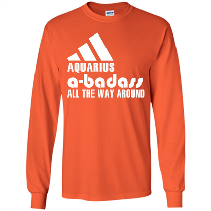 Aquarius A-Badass All The Way Around T-shirt Orange