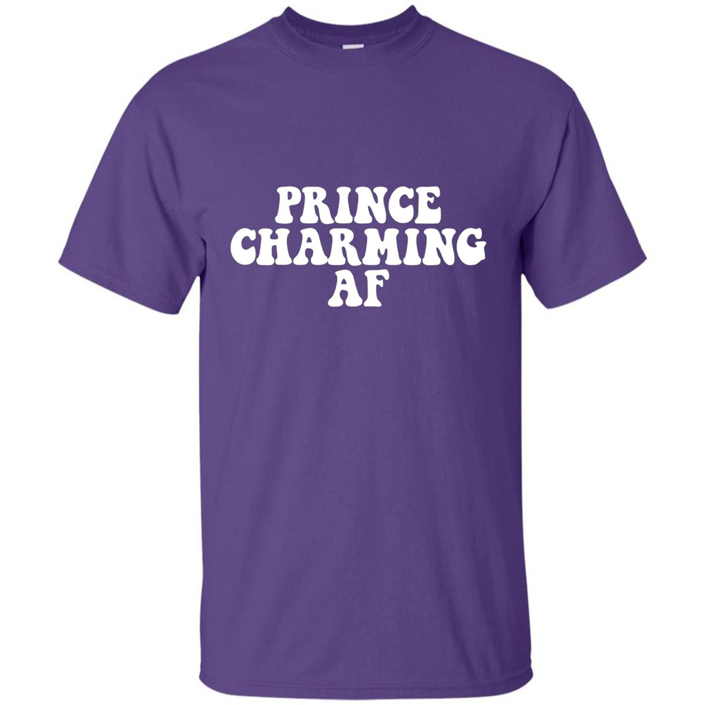 Prince Charming AF T-shirt Fairy Tale Hero Charmer Pun T-shirt Purple