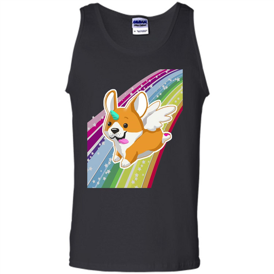 Rainbow Unicorg Corgi Lover T-shirt Black