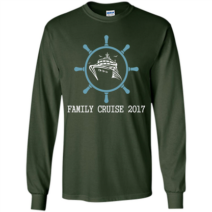 Family T-shirt Family Cruise 2017 Forest Green