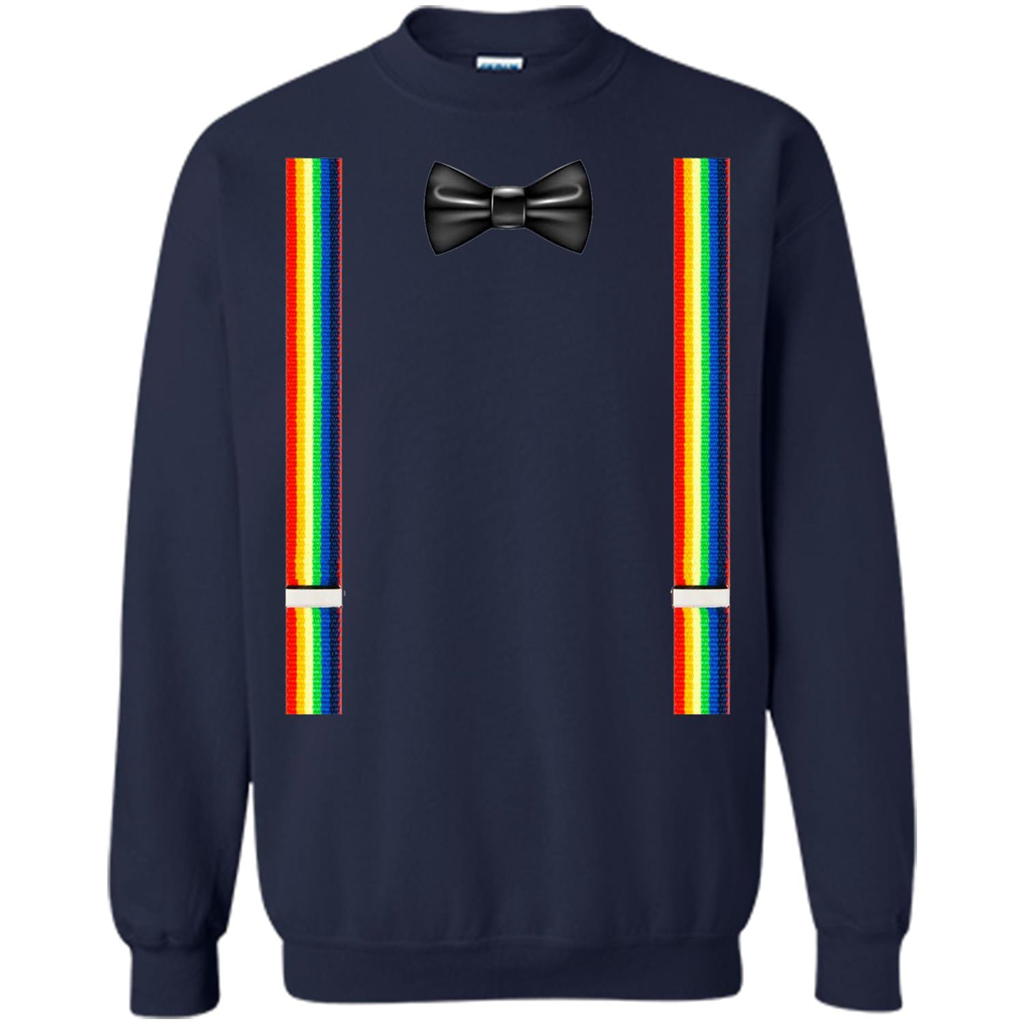 Suspenders And Bowtie Clown Costume T-shirt Navy