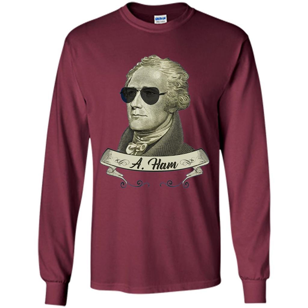Cool Sunglasses T-shirt Funny Hamilton T-shirt Maroon