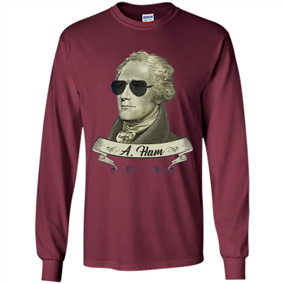 Cool Sunglasses T-shirt Funny Hamilton T-shirt Maroon