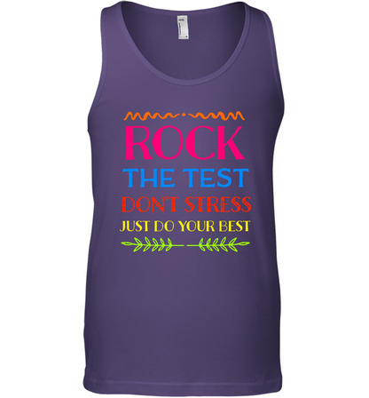 Rock The Test Don't Stress Just Do Your Best Shirt Tank Top Tank Top Purple