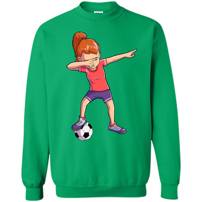Dabbing Soccer Girl T-shirt Dab Dance T-shirt Irish Green