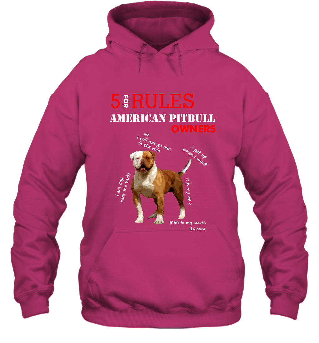 5 For Rules American Pitbull Owners Shirt Hoodie Heliconia