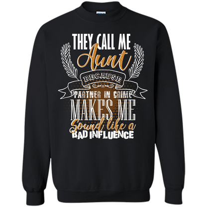 Funny Aunt T-shirt They Call Me Aunt Black