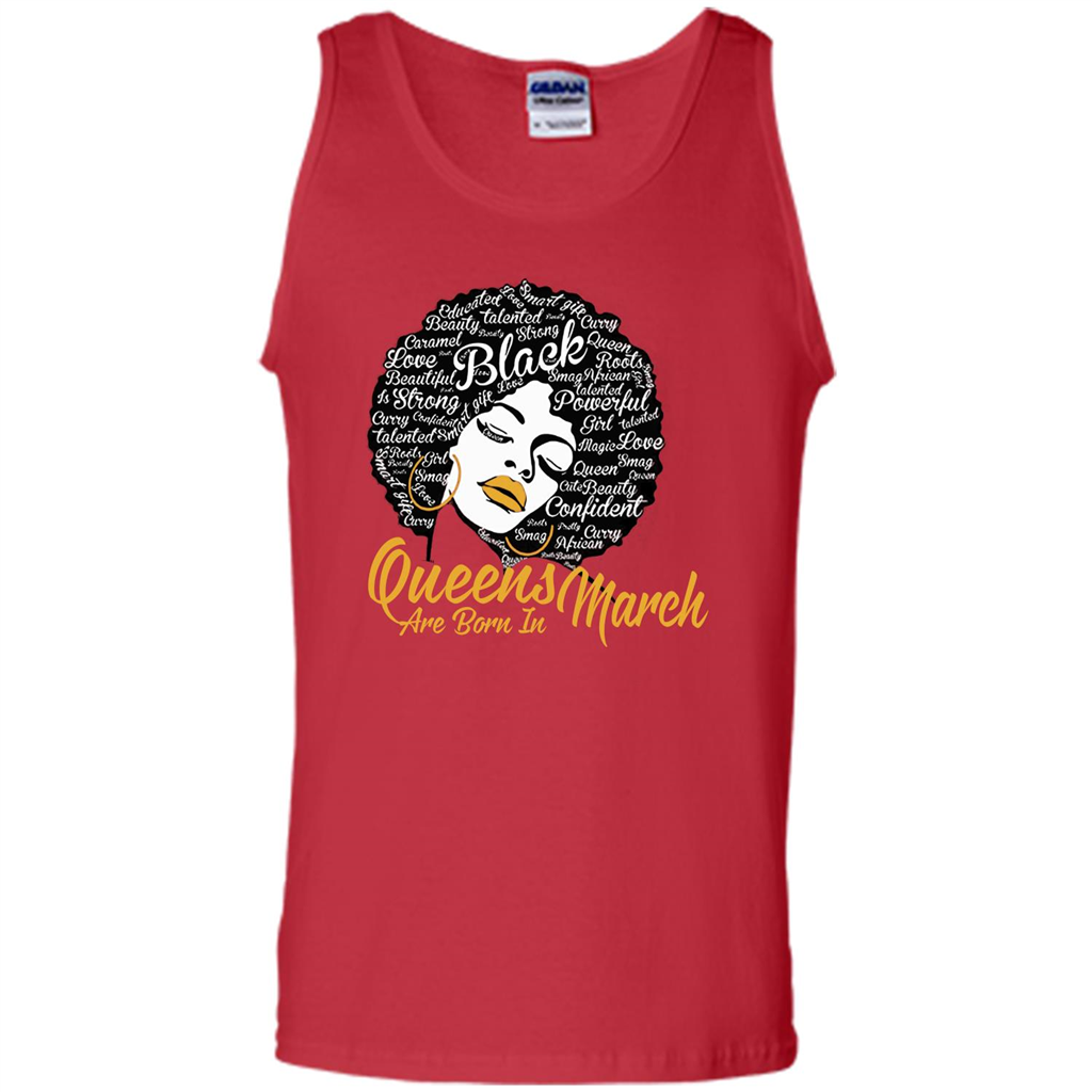 Queen Are Born In March T-shirt Red